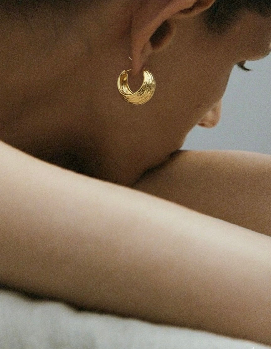 Hammered Gold Earrings