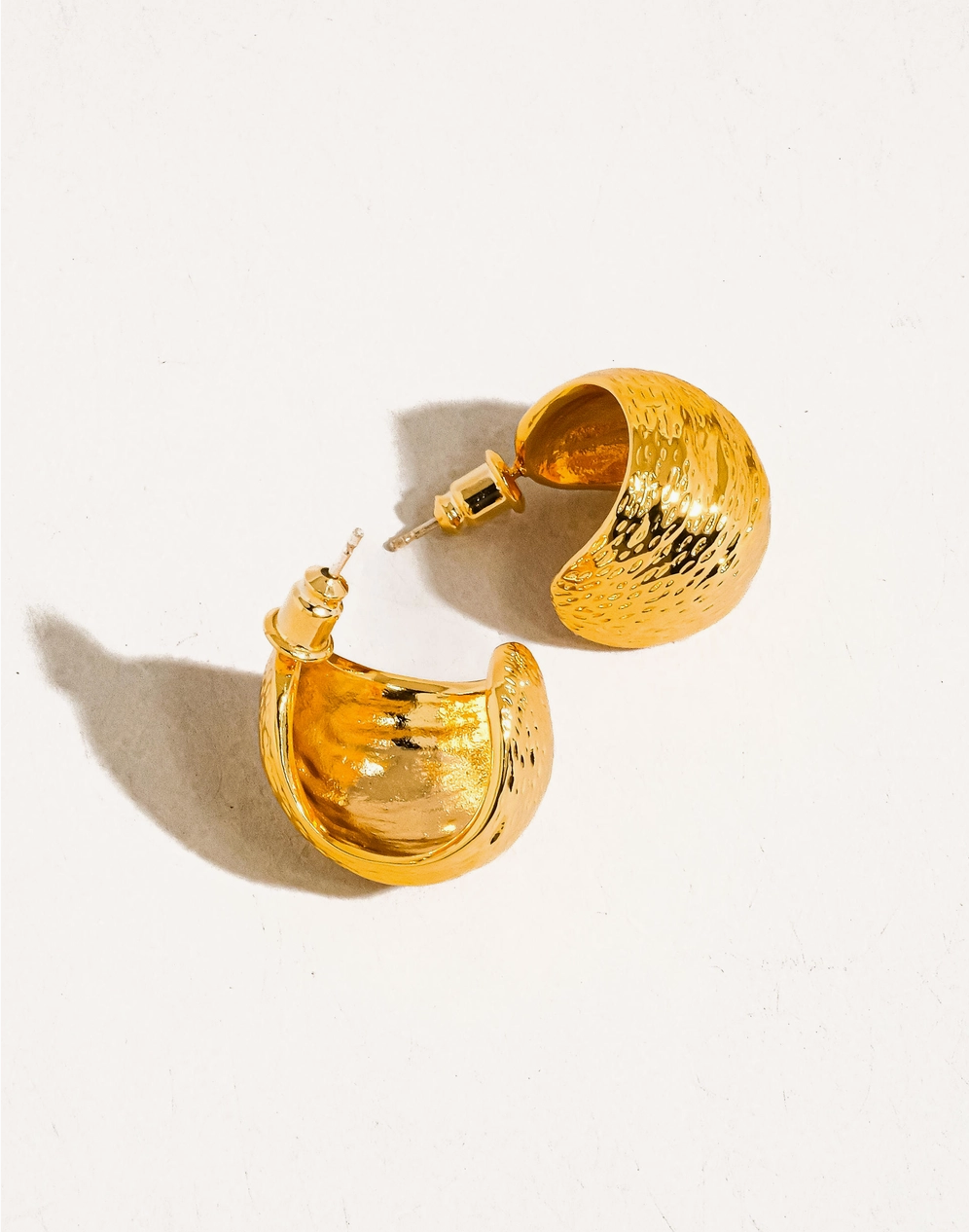 Hammered Gold Earrings